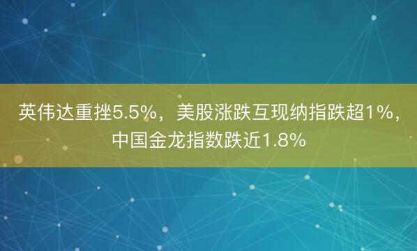 英伟达重挫5.5%，美股涨跌互现纳指跌超1%，中国金龙指数跌近1.8%