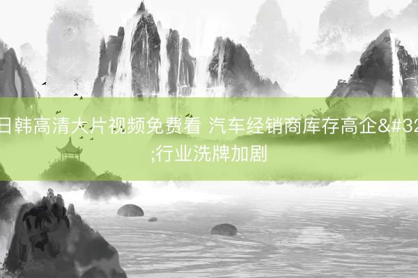 日韩高清大片视频免费看 汽车经销商库存高企 行业洗牌加剧