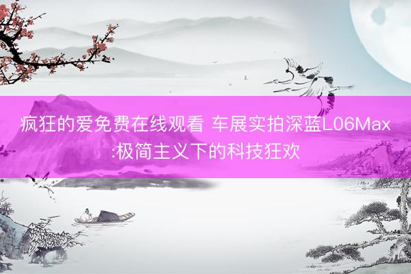疯狂的爱免费在线观看 车展实拍深蓝L06Max:极简主义下的科技狂欢