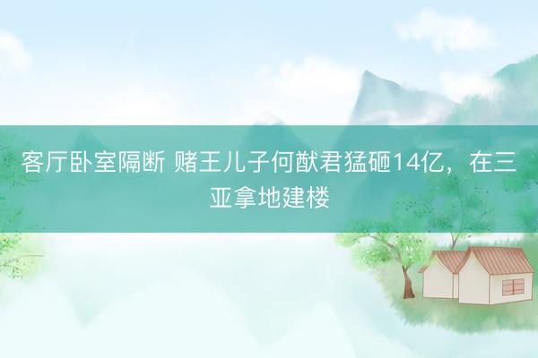 客厅卧室隔断 赌王儿子何猷君猛砸14亿，在三亚拿地建楼