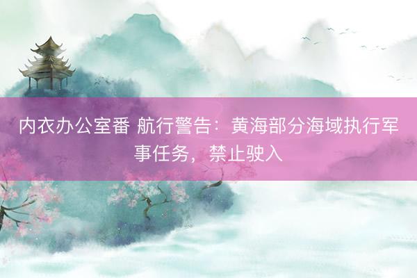内衣办公室番 航行警告：黄海部分海域执行军事任务，禁止驶入