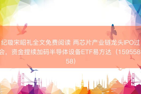 纪璇宋昭礼全文免费阅读 两芯片产业链龙头IPO过会，资金捏续加码半导体设备ETF易方达（159558）